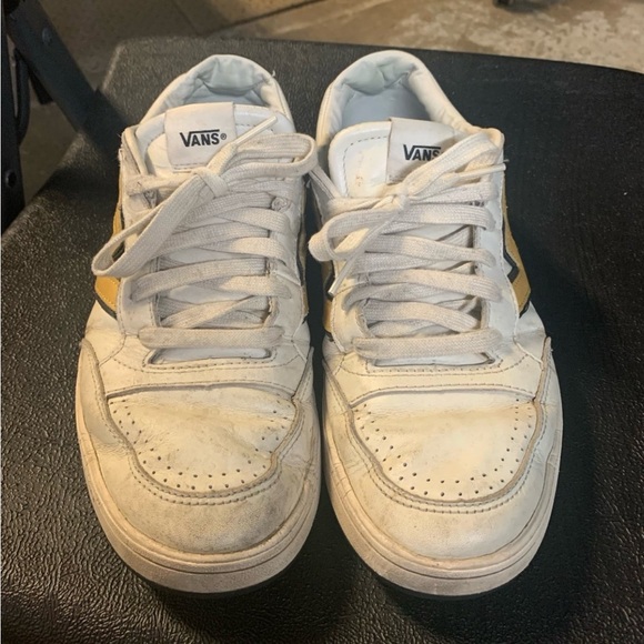 Vintage Y2K Leather Lightning Bolt Vans  Size 10 - Picture 4 of 6